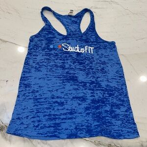 Blue racer back burnout tank. Size XL.